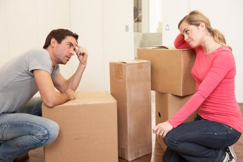 Careful loading of furniture for a move in Aldgate